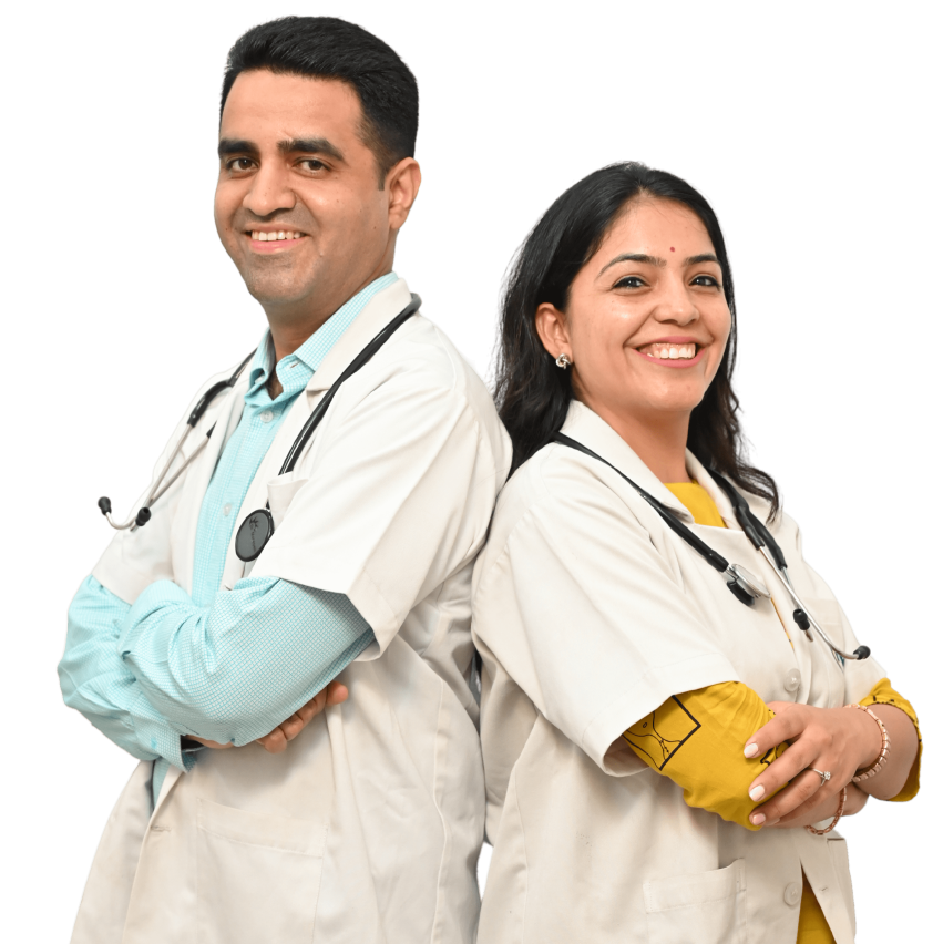Dr. Rajat and Dr. Jaya Dogra, founders of RHV Homeopathy